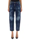 Dsquared2 Slim Fit Denim Trousers In Blue