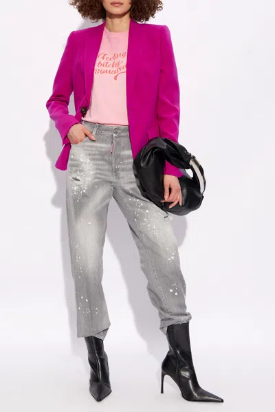 Dsquared2 Boston Straight-leg Jeans In Grey