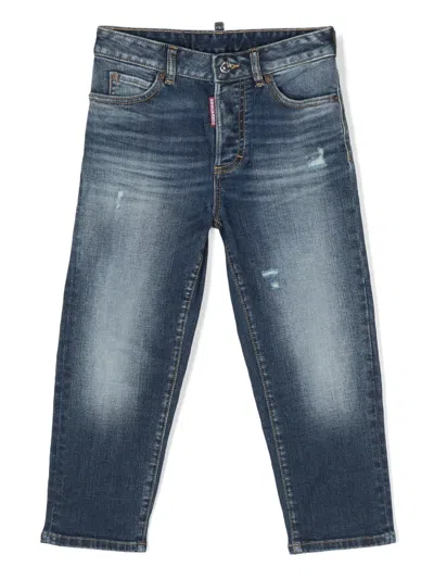 DSQUARED2 BOSTON LOGO-PATCH JEANS
