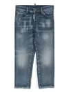 Dsquared2 Stonewashed Straight-leg Jeans In Blue