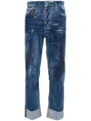 Dsquared2 Boston Straight-leg Jeans In Blue