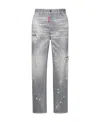 Dsquared2 Distressed Low-rise Cropped Jeans In Gray