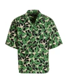 Dsquared2 Botanical-print Short-sleeved Shirt In Green