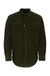 Dsquared2 Dsquared Bottle Green Stretch Corduroy Shirt In Green