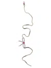 Dsquared2 Bow Crystal Long Earrings Jewelry Multicolor In Multicolor