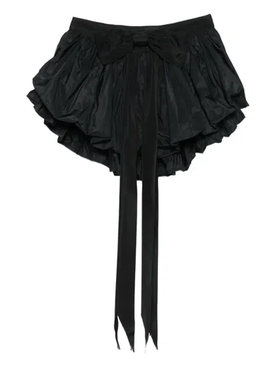 Dsquared2 Bow-detailed Ruffled Mini Skirt In Black