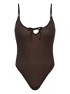 Dsquared2 Bow-detailing Bodysuit In Brown