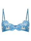Dsquared2 Bow-detailing Lace Bra In Blue