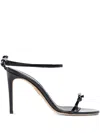 Dsquared2 Black Ankle Strap Heels In Black