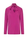 Dsquared2 Tie Neck Blouse In Purple