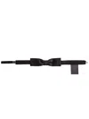Dsquared2 Thin Black Silk Bow Tie In Black