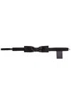 Dsquared2 Thin Black Silk Bow Tie In Black