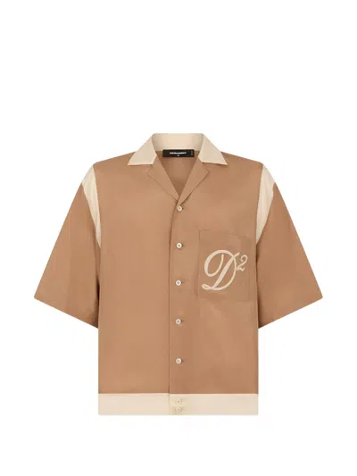 Dsquared2 Luxurious Silk Shirt For Ss26 In Brown