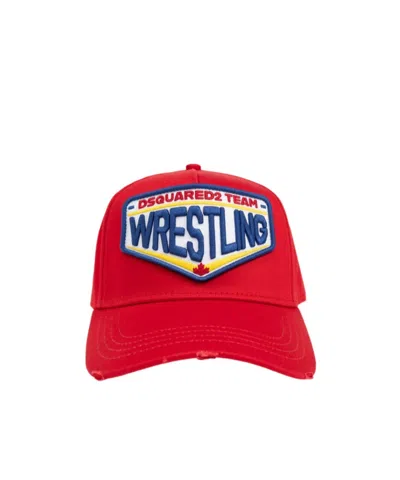Dsquared2 Boxer Baseball Cap In Red