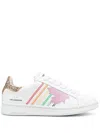 Dsquared2 Low-top Boxer Sneakers With Glittered Detail In White