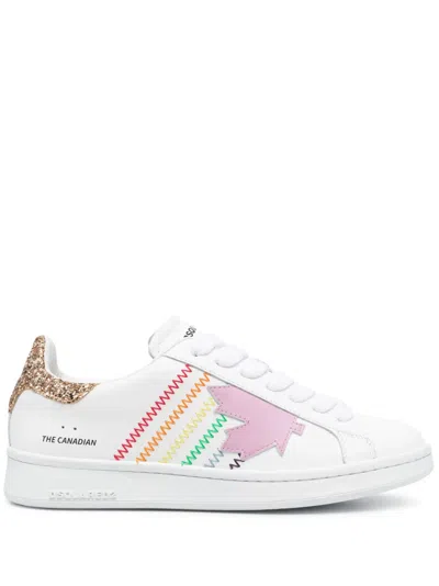 DSQUARED2 BOXER CONTRAST-STITCH SNEAKERS