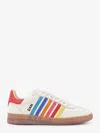Dsquared2 Summer Lovers Leather Sneakers Rainbow Stripes In Multi