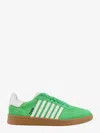 Dsquared2 Sneakers In Suede Con Bande In Pelle In Green