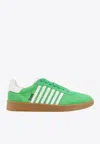 Dsquared2 Sneakers In Suede Con Bande In Pelle In Green