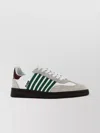 Dsquared2 White Leather Sneakers With Side Stripe Detailing In White