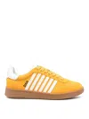 Dsquared2 Boxer Leather Sneakers In Yellow