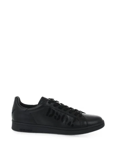Dsquared2 Boxer Logo-print Sneakers In Black