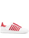 Dsquared2 Boxer Leather Low Sneakers In White