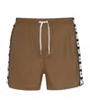 Dsquared2 Brown Swimsuit With Black And White Logo In Brown