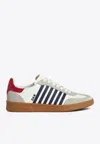 Dsquared2 Man Sneakers Off White Size 8 Calfskin In Multicolor