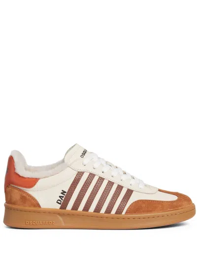 Dsquared2 Boxer Panelled Sneakers In Neutrals