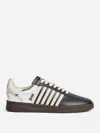 Dsquared2 Boxer Leather Sneakers In Brown
