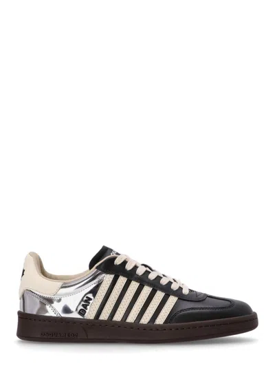 Dsquared2 Man Sneakers Black Size 9 Leather