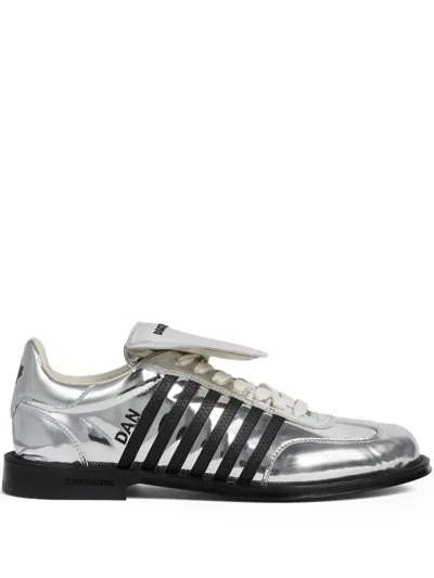 Dsquared2 Boxer Sneakers In Silver