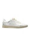 Dsquared2 Fighter Low-top Round Toe Sneakers In White