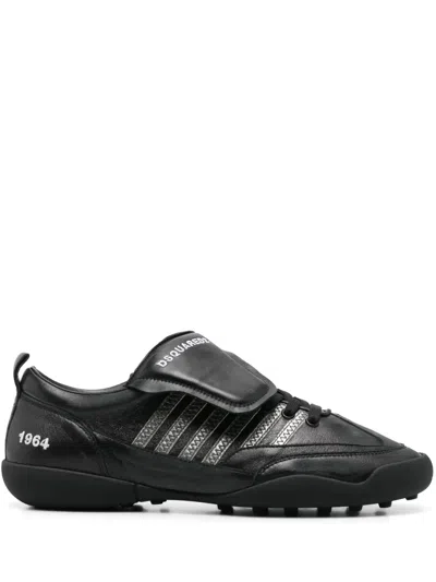 Dsquared2 Soccer Leather Sneaker In Yellow