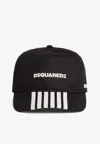 Dsquared2 Boxer Stripe Baseball Cap In Black
