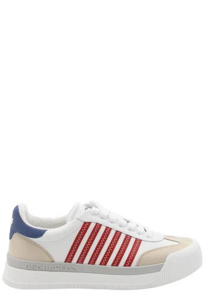 DSQUARED2 BOXER STRIPE-DETAILED LACE-UP SNEAKERS