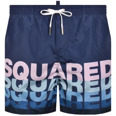 Dsquared2 Boxer Swim Shorts Navy In Blue