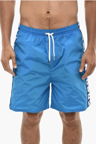Dsquared2 Boxer Swimsuit With Logoed Contrasting Bands