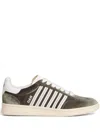 Dsquared2 Boxer Velvet Low-top Sneakers In Green