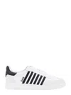 Dsquared2 White And Black Low Top Sneakers With Contrasting Bands In White