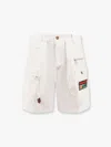 Dsquared2 Boxer Cotton Bermuda Shorts In White