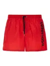 Dsquared2 Swim Trunks Mid-length Elastic Waistband In Rojo