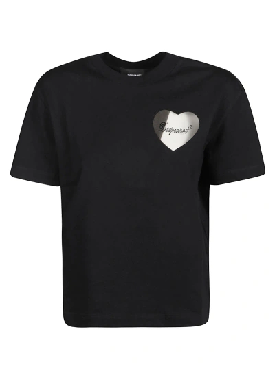 Dsquared2 Boxy Fit T-shirt In Black