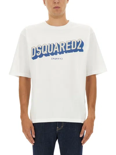 DSQUARED2 BOXY-FIT WHITE T-SHIRT