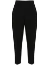 Dsquared2 Trousers With Pleated Front And Tapered Leg In Black