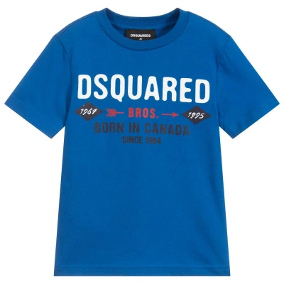 Dsquared2 Kids' Boys Blue Logo T-shirt