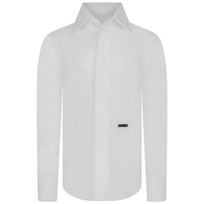 Dsquared2 Kids'  Boys Button Down Shirt 14 Years White By Childsplay Clothing