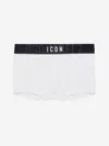 Dsquared2 Boys Logo Boxer Shorts In White