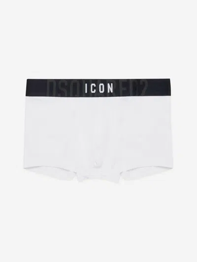 Dsquared2 Kids'  Boys Logo Boxer Shorts In White